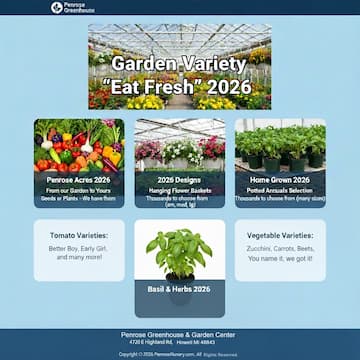 Penrose Greenhouse Garden Varieties 2026